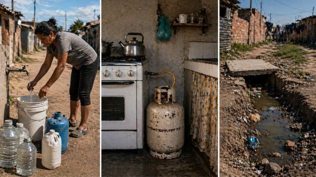 Datos de Indec: en dos años aumentó la cantidad de argentinos sin acceso a los servicios básicos