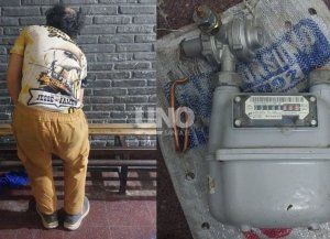 Santo Tomé: persiguieron y aprehendieron a un hombre que llevaba un medidor de gas robado