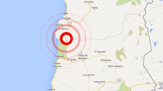 El sismo fue a las 13:26 hs.