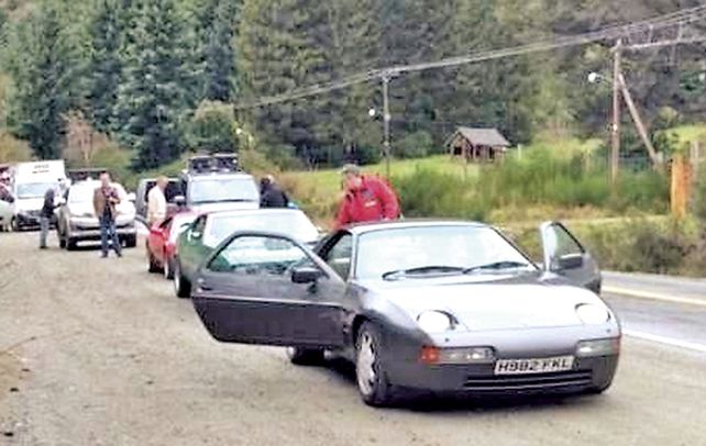 El Porsche conducido por Clarkson con la patente que levantó la ira de los fueguinos.