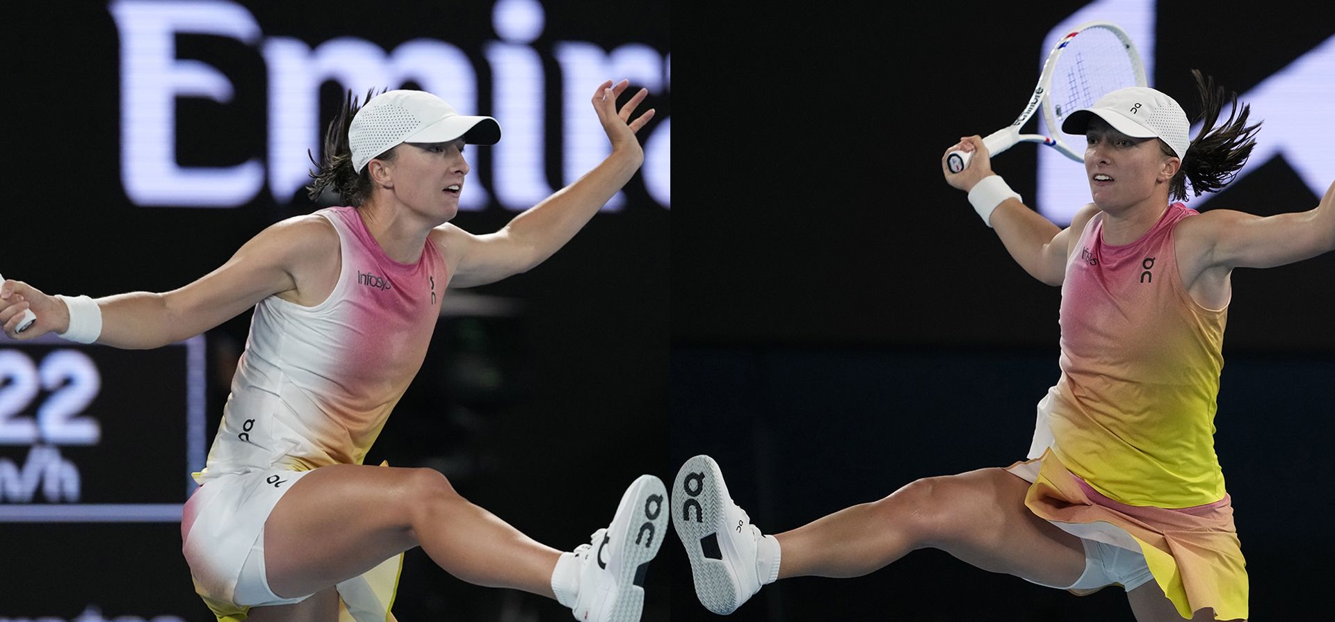 La polaca Iga Swiatek devuelve un revés durante su partido de semifinales en el Abierto de Australia en Melbourne, Australia, el jueves 23 de enero de 2025. (Foto AP/Asanka Brendon Ratnayake) La polaca Iga Swiatek devuelve un revés durante su partido de semifinales en el Abierto de Australia en Melbourne, Australia, el jueves 23 de enero de 2025. (Foto AP/Asanka Brendon Ratnayake)