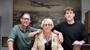 Pablo Procopio, su mamá Lidia y su sobrino Stefano, las tres generaciones al frente de la agencia rosarina Promar.