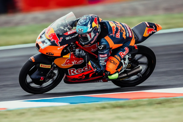 Perrone derrapó en el final del Gran Premio de Argentina en Moto 3