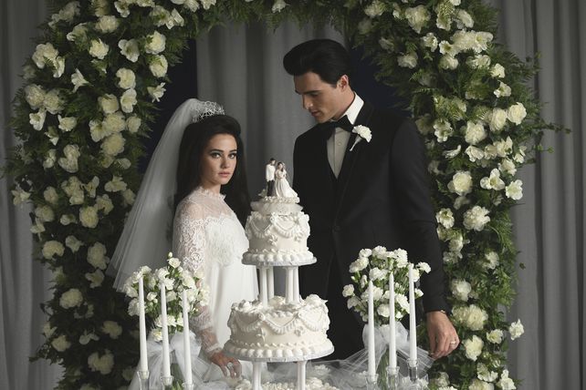 Imagen icónica de la pareja el día de su casamiento.