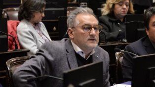 El senador por Santa Fe Marcelo Lewandowski dio el presente en la sesión de este miércoles.