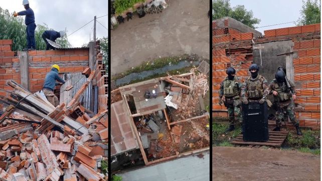 Uno delos búnker derribados por orden de la justicia en Santa Fe Uno delos búnker derribados por orden de la justicia en Santa Fe