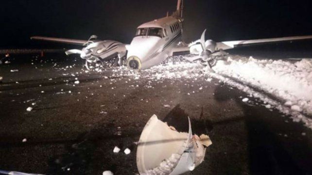 Un avión privado despistó por el hielo y el aeropuerto de Bariloche volvió a cerrarse
