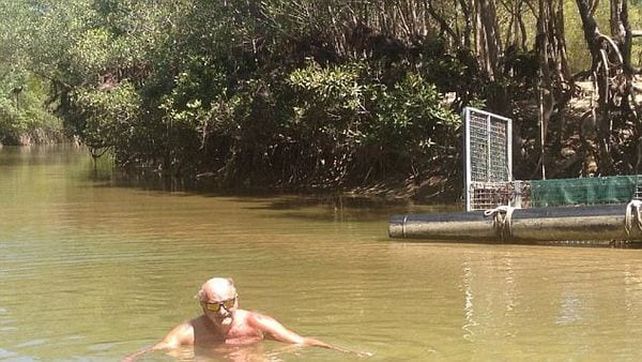 Al anciano australiano no le importó poner en riesgo su vida para intentar impresionar a sus nietos.