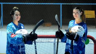 De acá. Las rosarinas Macarena y Soledad integran el seleccionado argentino de hockey inline que fue 5º.