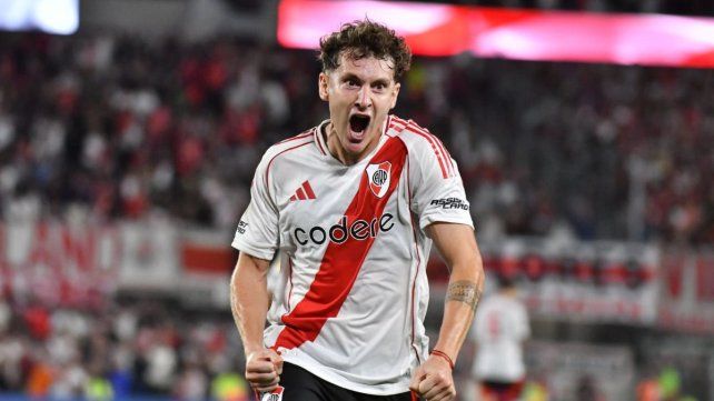 El grito de desahogo de Colidio tras el gol que le dio la victoria a River.