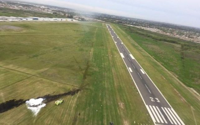 Escenario. La aeronave partió del aeródromo de San Fernando.