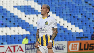 Quiere repetir. Enzo Copetti marcó su único gol en Central en Mendoza ante Godoy Cruz y busca volver a festejar.