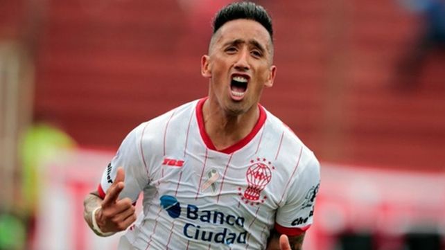 Grito de gol. En Huracán sólo marcó 4 durante 2019. El primero a Central y el último en el clásico frente a San Lorenzo.