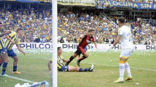 Juan Manuel García anotó el gol de Newells en la última victoria leprosa ante Central, en marzo de 2022.&nbsp;