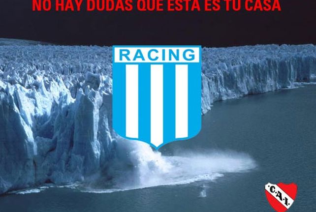 Los afiches gastando a Racing