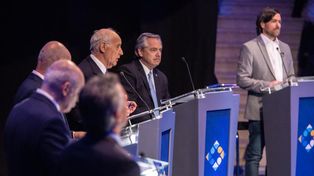 El momento en que Fernández y Macri se robaron la atención en el debate