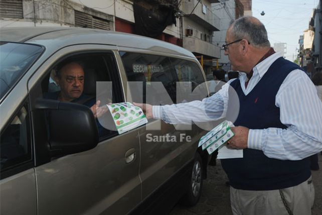 Los productores santafesinos realizaron su protesta en la calle