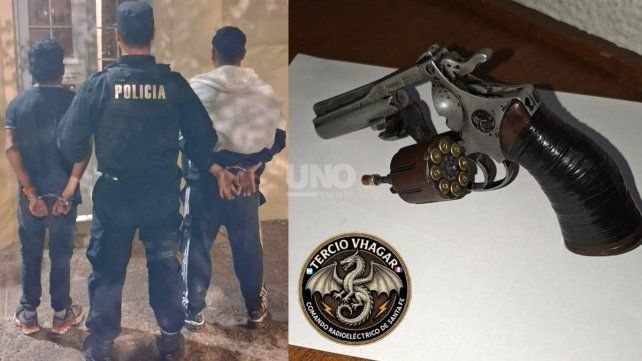 Aprehendieron a dos muchachos por portación indebida de arma de fuego y encubrimiento