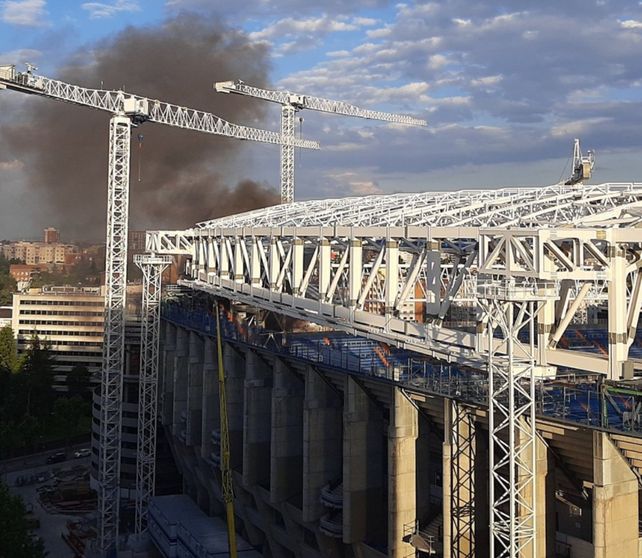 Real Madrid: se prendió fuego el estadio Santiago Bernabeu