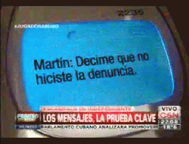 Uno de los mensajes aportados a la Justicia por la joven de 21 años.