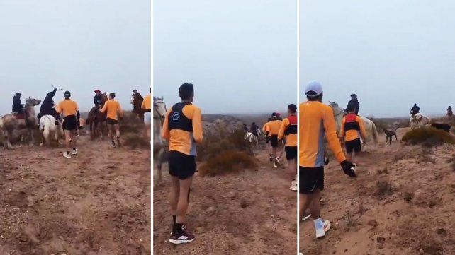 Escándalo y violencia en una carrera pedestre en Río Negro. Jinetes atacaron a rebencazos a los corredores y les exigieron peaje para pasar
