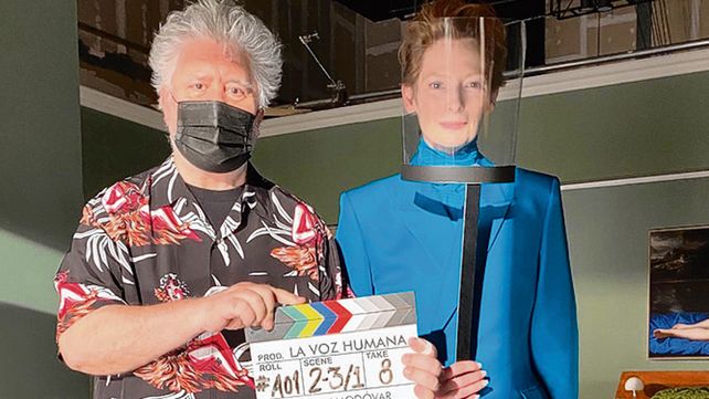 Dupla. El director Pedro Almod&oacute;var y la actriz Tilda Swinton.&nbsp;