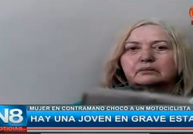 La mujer que provocó el terrible choque dijo que la moto se le cruzó
