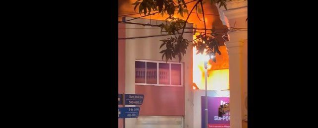 Incendio en Villaguay.