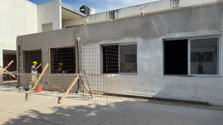 El ministro José Goity recorrió escuelas de Rosario y localidades vecinas para supervisar la construcción de nuevas aulas que comenzarán a funcionar en el próximo ciclo lectivo.