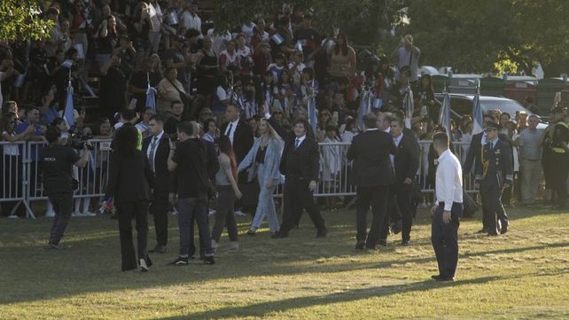 As&iacute; llegaba Javier Milei al Campo de la Gloria en San Lorenzo