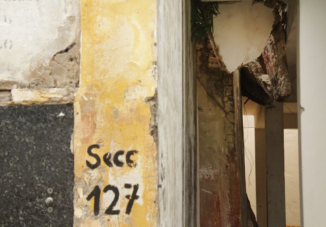 Así quedó el sector afectado por el derrumbe en el Cementerio Municipal de Santa Fe