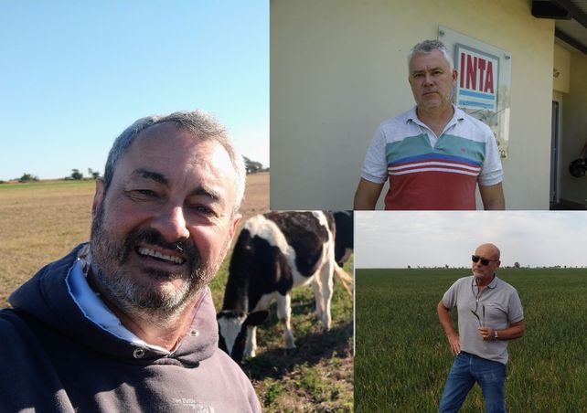 Los ingenieros del INTA Sergio Dequino