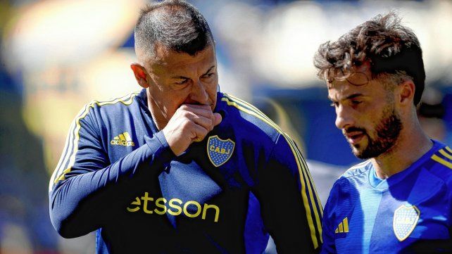 Jorge Almirón prepara el equipo de Boca ante Unión.