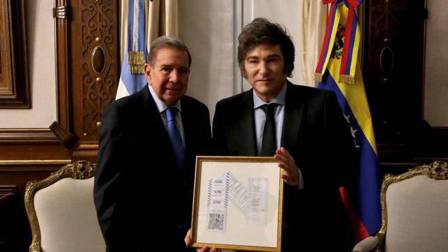 Javier Milei y Edmundo González Urrutia