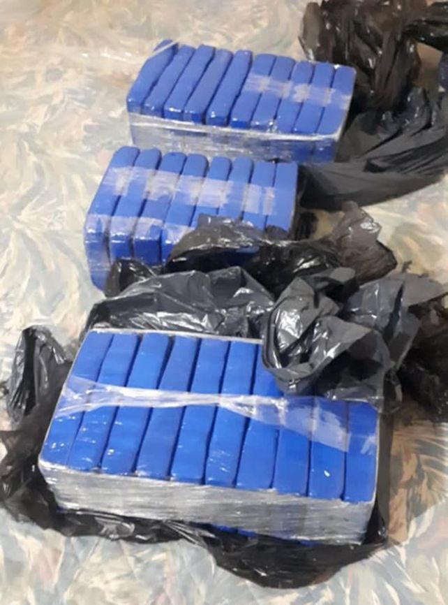 La cocaína hallada este miércoles en Puerto Gaboto.