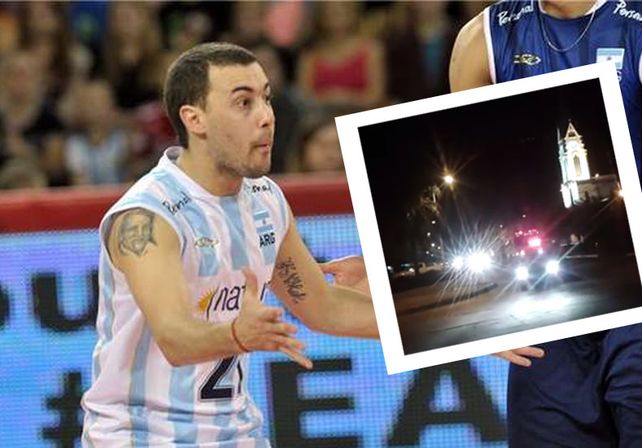 Así recibieron a Sebastián Closter en San Jerónimo Norte tras la medalla de oro en Voley