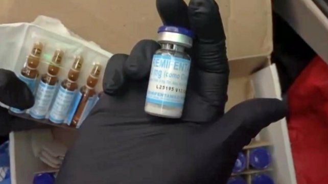 Las ampollas de fentanilo confiscadas Las ampollas de fentanilo confiscadas