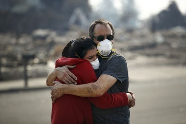 santa rosa. Howard Laske y su esposa Gabrielle sufren los incendios.