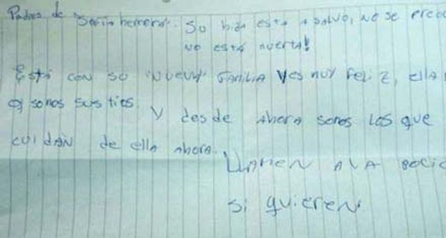 Una carta an&oacute;nima asevera que Sof&iacute;a Herrera no est&aacute; muerta
