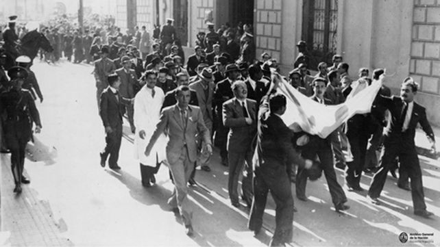 Una manifestación de estudiantes cordobeses en apoyo a la Reforma de 1918.