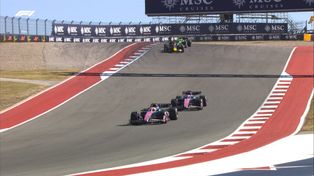 Franco Colapinto delante de Pierre Gasly en un final increíble en Austin y que traerá polémica en Alpine. Excelente maniobra del argentino. Detrás, Verstappen le saca una vuelta a Bortoletto.