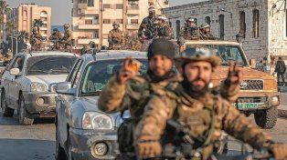 Los rebeldes cuando entraban a Damasco, la capital de Siria