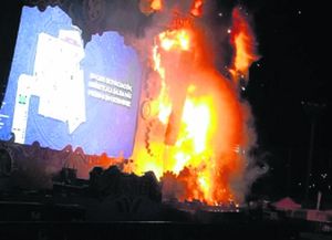 Un incendio arrasó el escenario de un festival en Barcelona