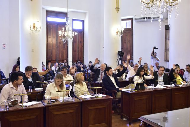 Mayoría. Los bloques del Cambiemos y del Frente Renovador avalaron el Presupuesto.