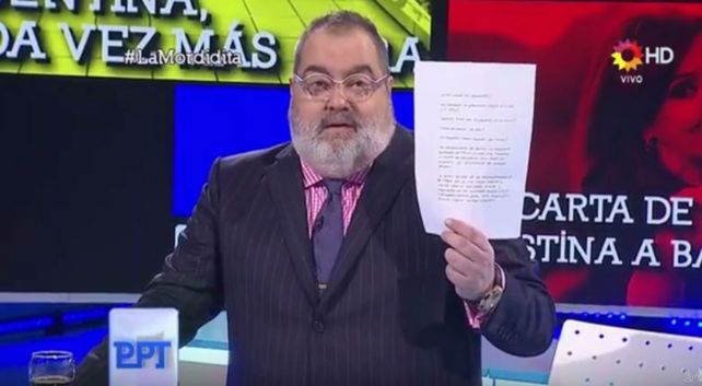 Lanata reveló la carta que Cristina le escribió a Lázaro Báez y ganó el ráting del domingo