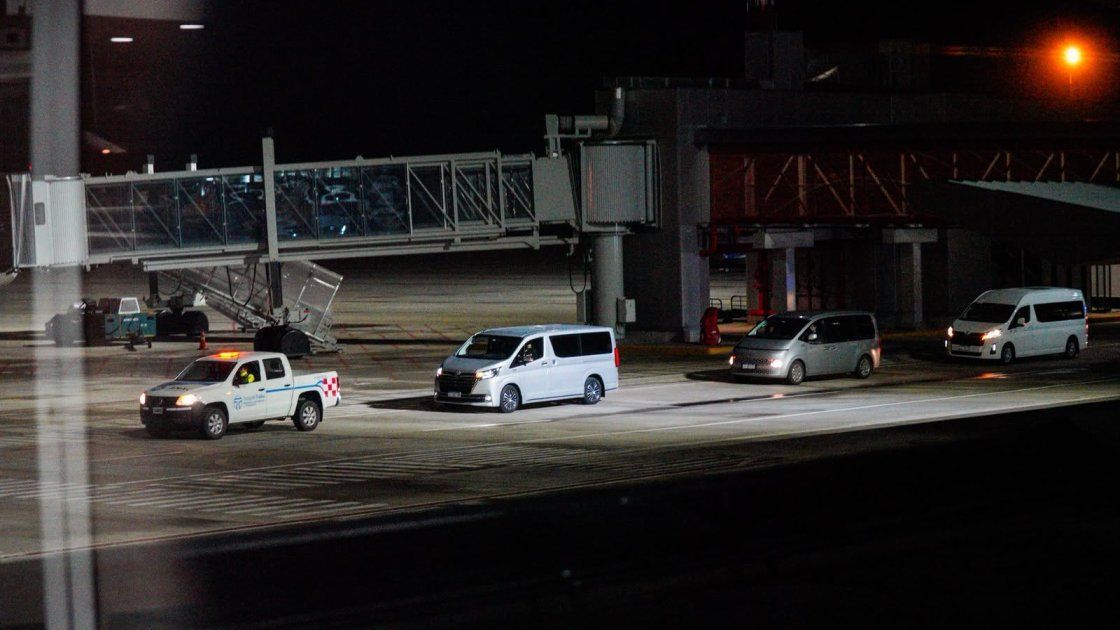 Messi y su familia se fueron en distintas camionetas.