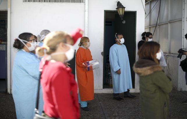 Contagios. Personal del hospital Manuel Belgrano de Buenos Aires.