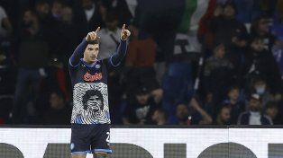 Napoli homenajeó a Maradona en el empate frente a Hellas Verona