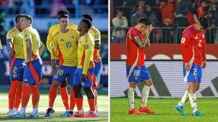 Colombia que viene de perder el invicto recibe a Chile.