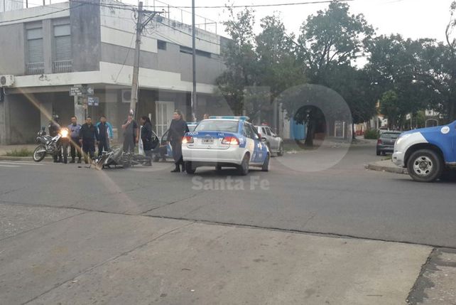Un policía resultó herido en un accidente de tránsito